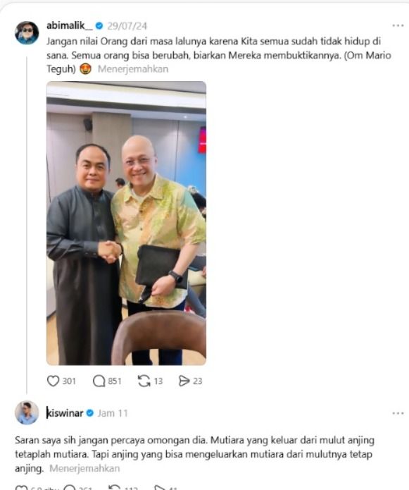 Kiswinar ungkap sifat asli Mario Teguh
