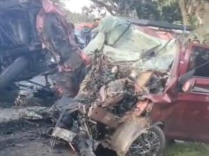 Horor Kecelakaan Wuling Vs Truk di Luwu Tewaskan Penumpang Satu Mobil