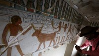 Potret Dinding Makam Tutankhamun Jadi Sorotan di Luxor