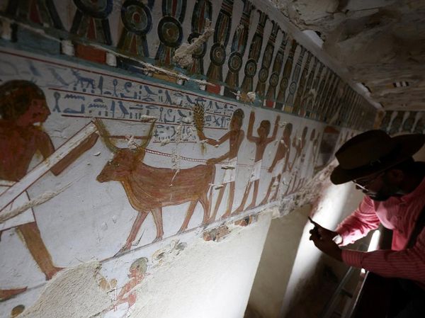 Potret Dinding Makam Tutankhamun Jadi Sorotan di Luxor