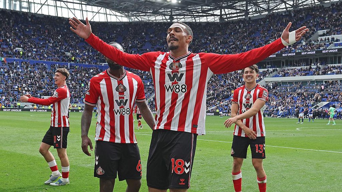 Perayaan gol Wilson Isidor. (Foto: Sunderland AFC via Getty Images/Ian Horrocks)