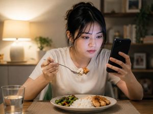 Sering Makan Sambil Scroll HP? Ternyata Bisa Bikin Otak Tak Sadar Sudah Kenyang