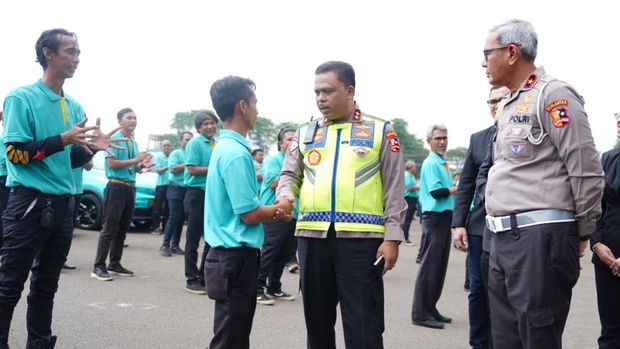 Korlantas Polri bersama PT Green SM Indonesia menggelar pelatihan sopir