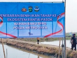 Rantai Pasok SPPG, Polda Metro Tebar 300 Ribu Benih Udang di Muaragembong