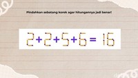 Tes Otak dan Matematika Cukup Pakai Korek Api, Belum Ada yang Bisa Jawab