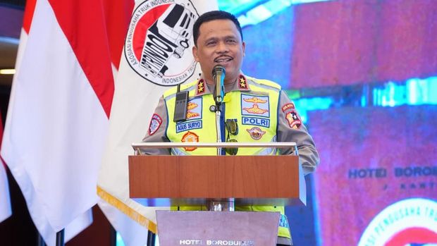 Kakorlantas Irjen Agus Suryonugroho menghadiri Musyawarah Nasional III Asosiasi Pengusaha Truk Indonesia (Aptrindo), Rabu (20/5)