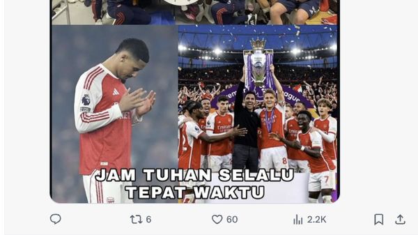 Meme Arsenal Juara, Gooners Ketawa Puas Fans City Disindir