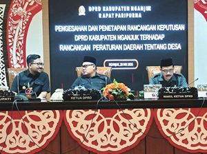 DPRD Nganjuk Sahkan Raperda Desa, Payung Hukum Pilkades-Perangkat