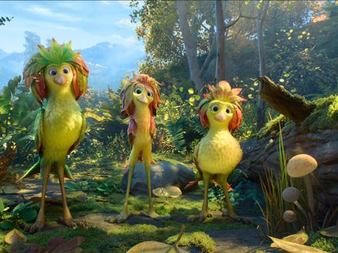 Ivy (Juno Temple), Violet (Ambika Mod), dan Lily (Lolly Adefope) sebagai javan dalam film Swapped. Cr: Skydance Animation/Netflix © 2026
