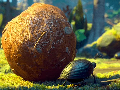 Karakter dung beetle dalam film animasi Swapped. (Netflix/Skydance Animation)