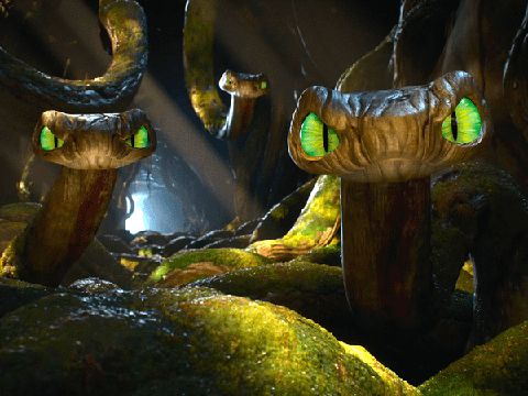 Karakter root snakes dalam film animasi Swapped (2026). (Netflix/Skydance Animation)