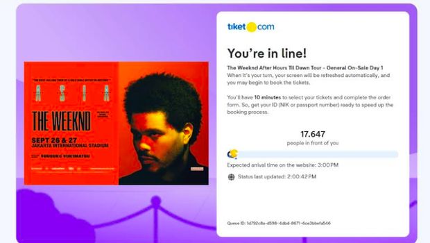 General Sale The Weeknd Jakarta pada Kamis (21/5).