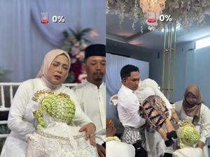 Viral Ibu Pengantin Pingsan Saat Sungkeman, Saat Sadar Malah Bikin Heboh