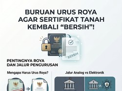 Buruan Urus Roya biar Sertifikat Tanah Kembali Bersih