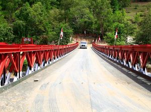5 Desa di Aceh Tengah Kembali Terhubung Usai Jembatan Bailey Berdiri