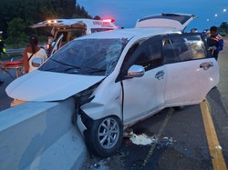 Korban Kecelakaan di Tol Permai Satu Keluarga, Kejar Waktu Menuju Bandara
