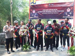 Polres Blitar Kota Resmikan Jembatan Merah Putih Presisi Penghubung 2 Desa