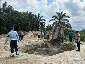 3 TKP Tambang Galian C Ilegal di Kampar Digaris Polisi
