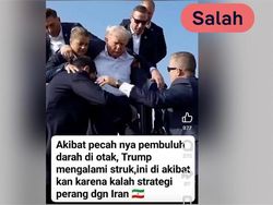 Cek Fakta: Trump Kena Stroke karena Kalah Perang dengan Iran?