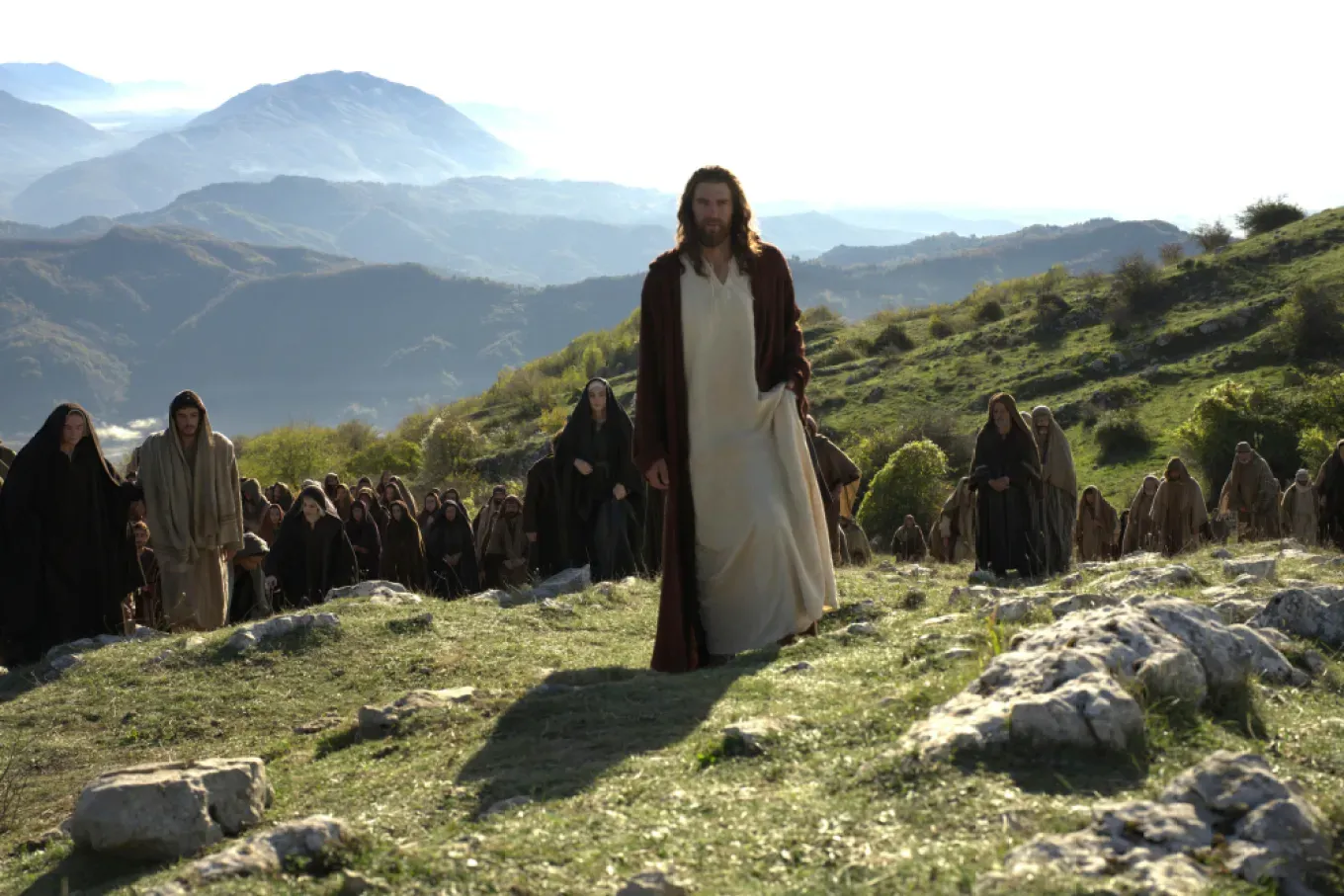 Tampilan Jaakko Ohtonen jadi Yesus di The Resurrection of the Christ. (Lionsgate/Elise Lockwood)