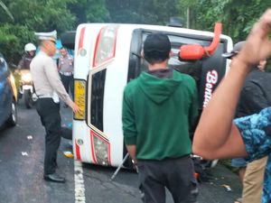 Kronologi Bus Angkut 20 Jemaat Gereja Terguling gegara Jalan Rusak di Minsel