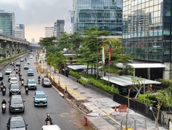 Trotoar di Jl Rasuna Said Mulai Tertata Rapi, Kini Lebih Lebar