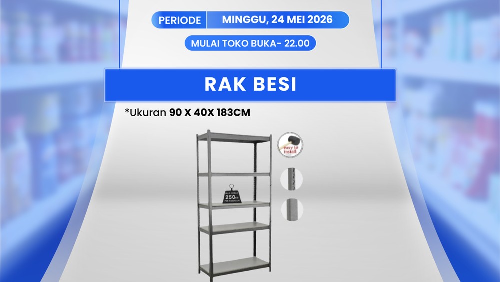 Transmart Gila! Rak Besi Jutaan Cuma Rp 800 Ribuan!