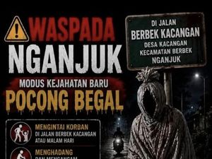 Viral Poster Waspada Teror Pocong di Nganjuk, Begini Kata Polisi