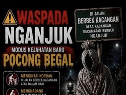 Viral Poster Waspada Teror Pocong di Nganjuk, Begini Kata Polisi