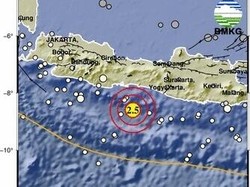Gempa M 2,5 Terjadi di Perairan Cilacap
