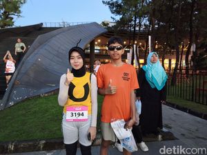Kompaknya Upin Lari Bareng Tahanan Rumah di Jogja Run D-City