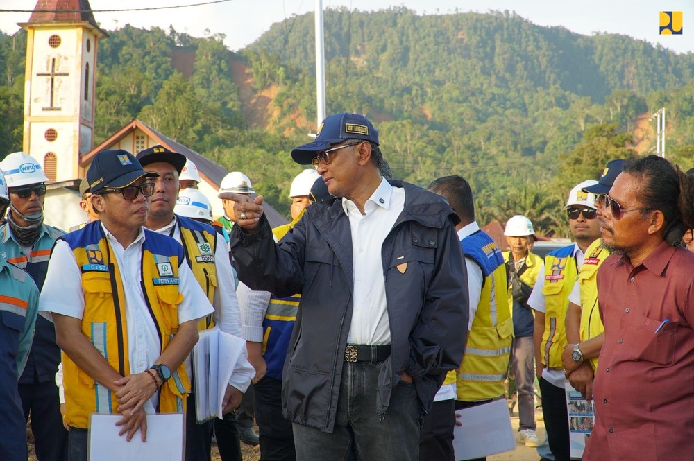 Menteri Dody Tinjau Pembangunan Sabo Dam Aek Tukka, Rampung Oktober 2026