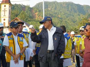 Menteri Dody Tinjau Pembangunan Sabo Dam Aek Tukka, Rampung Oktober 2026