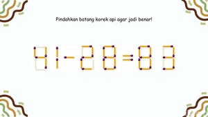 Panasin Otak dengan Teka-teki Korek Api, Langsung Menyala kalau Benar Semua