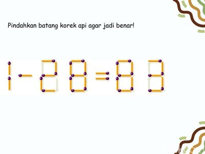 Panasin Otak dengan Teka-teki Korek Api, Langsung Menyala kalau Benar Semua