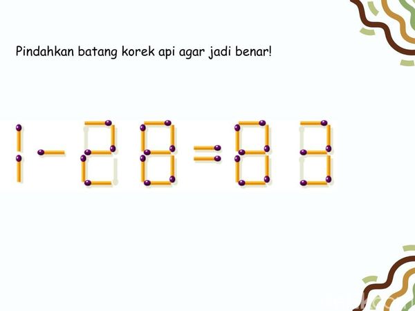 Panasin Otak dengan Teka-teki Korek Api, Langsung Menyala kalau Benar Semua