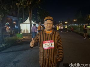 Local Pride! Pelari Asal Jakarta Ikut Jogja Run D-City Pakai Baju Lurik