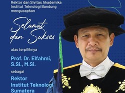 Prof Elfahmi, Guru Besar ITB yang Terpilih Jadi Rektor Itera 2026-2030