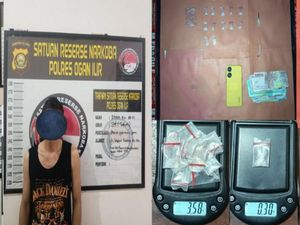 Bandar Narkoba di Ogan Ilir Diringkus Polisi, Belasan Paket Sabu Disita