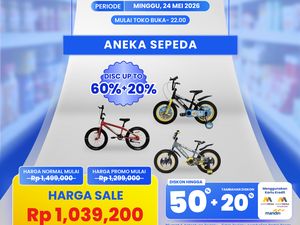 Aneka Sepeda Banting Harga di Transmart Full Day Sale, Serbu!
