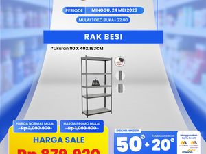Merapat! Rak Besi Diobral Murah di Transmart Full Day Sale