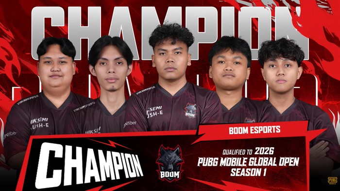 Turnamen PUBG Mobile Indonesia Open (PMIO) 2026 telah berakhir. Boom Esports berhasil meraih gelar juara, setelah menduduki puncak klasemen hingga akhir kompetisi dengan total 179 poin.