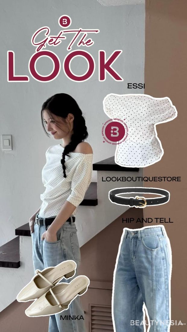 Get The Look: Tampil Stylish dengan Polkadot ala Jung Chae Yeon