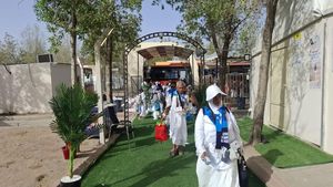 Potret Kedatangan Jemaah Haji Indonesia Tiba di Arafah