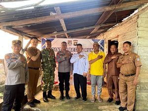 Dukung Program Nasional, Polda Sumsel Bedah Rumah 2 Warga Muratara
