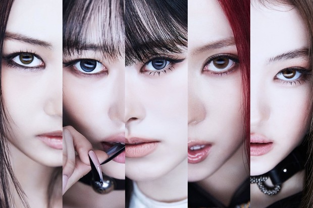 Potret MEOVV dalam foto konsep album 'Bite Me'/ Foto: instagram.com/meovv THE BLACK LABEL memperlihatkan foto close-up mata MEOVV dalam teaser perdana yang memperlihatkan para member.