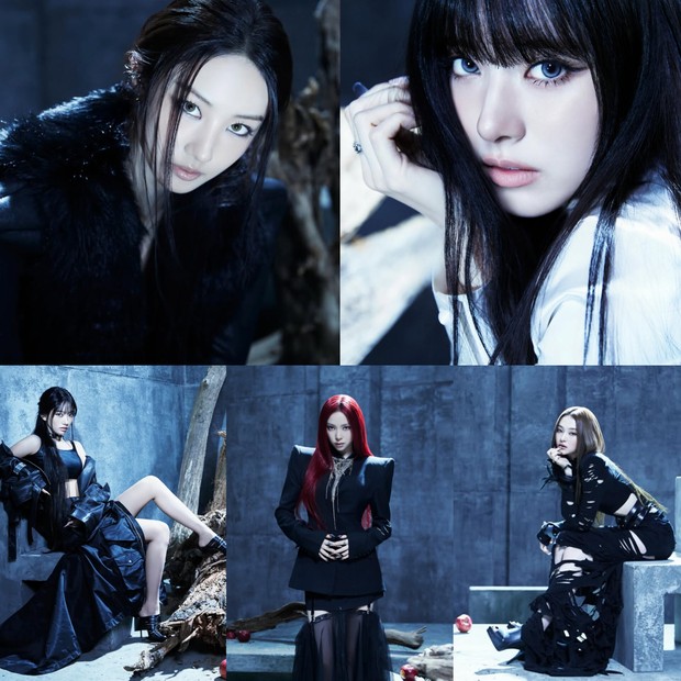 Potret MEOVV dalam foto konsep album 'Bite Me'/ Foto: instagram.com/meovv Kelima member MEOVV kompak memancarkan pesona mahal dan menawan dalam foto konsep mini album 'Bite Me'.