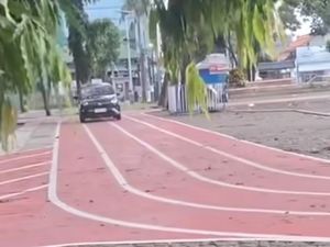Viral Jogging Track Alun-alun Bekasi Malah Jadi Tempat Latihan Nyetir