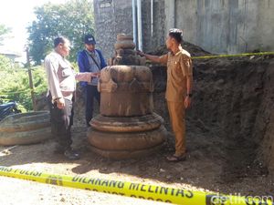 Warga Nepen Boyolali Temukan Batu Diduga Stupa Buddha