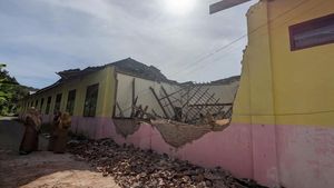 Penampakan Ruang Kelas Sekolah Dasar di Tulungagung Ambruk